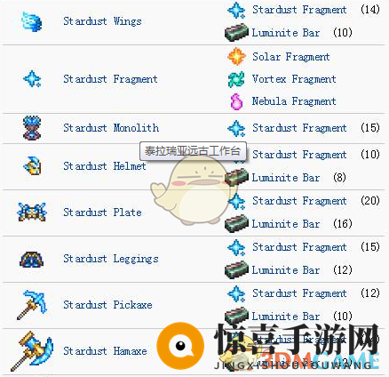 《泰拉瑞亚》手游远古工作台合成道具一览