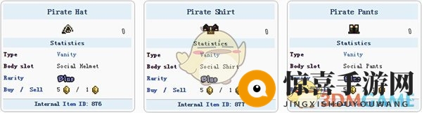《泰拉瑞亚》手机版海盗服装介绍