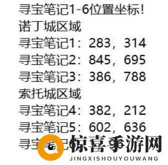 《斗罗大陆：史莱克学院》寻宝笔记坐标位置大全